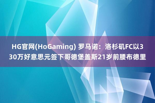 HG官网(HoGaming) 罗马诺:洛杉矶FC以330万好意思元签下哥德堡盖斯21岁前腰布德里