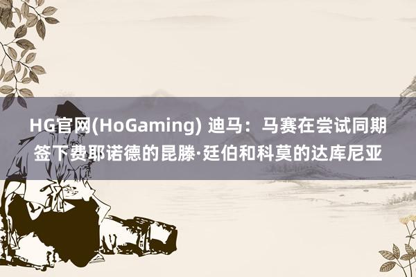 HG官网(HoGaming) 迪马：马赛在尝试同期签下费耶诺德的昆滕·廷伯和科莫的达库尼亚