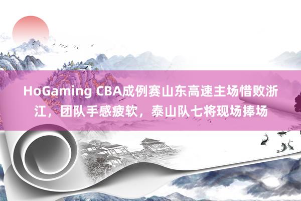 HoGaming CBA成例赛山东高速主场惜败浙江，团队手感疲软，泰山队七将现场捧场
