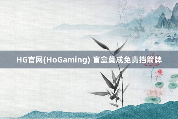 HG官网(HoGaming) 盲盒莫成免责挡箭牌