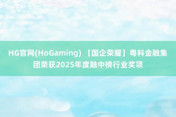 HG官网(HoGaming) 【国企荣耀】粤科金融集团荣获2025年度融中榜行业奖项