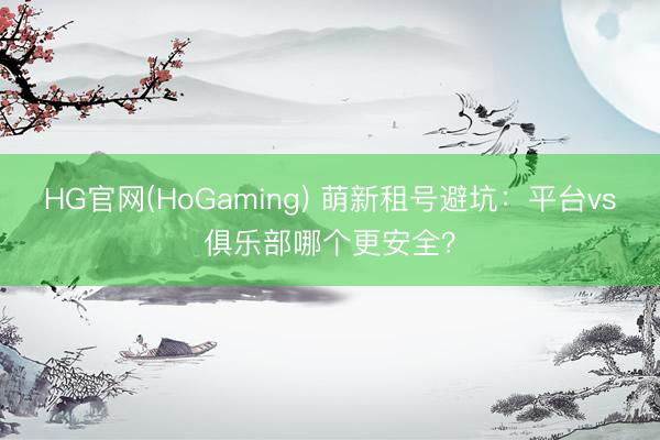 HG官网(HoGaming) 萌新租号避坑：平台vs俱乐部哪个更安全？